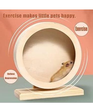 Hamster Running Wheel Small Animal Toy Wooden Mute Cork Mat Hamster Wooden Wheel My Neighbor Totoro Guinea Pig Hamster Toy Medium Brown(8.07x4.84x9.17inch - Buy Online on GoSupps.com