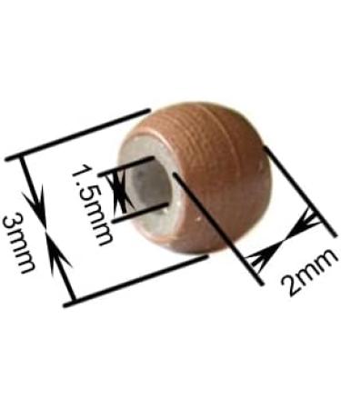 500pcs 3.0mm Silicone Nano Rings Hair Extension Beads - Light Brown - Buy Online on GoSupps.com