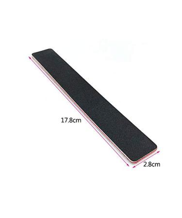 Washable Thick Nail Files 60/60 Grit Black - Set of 10 | Professional Nail Art Care Sanding Buffer for Manicure and Pedicure - Buy Online on GoSupps.com