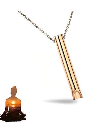 Zorkrin Anapana breathing necklace breathing training device for meditation breathing necklace breathing chain anxiety relief anti-stress ring gold
