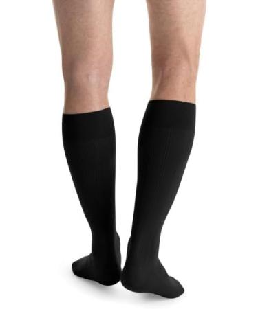 JOBST forMen Knee High Compression Socks - 30-40 mmHg Ribbed Dress Socks Closed Toe Large Tall Black - Best International Shipping - Buy Online on GoSupps.com
