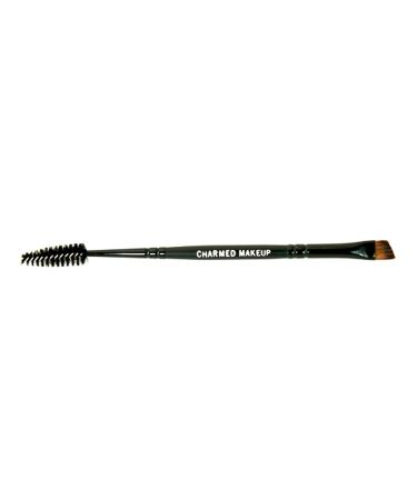 Duo Eyebrow Brush by Charmed Makeup Premium Quality Angled Eye Brow and Spoolie Brush