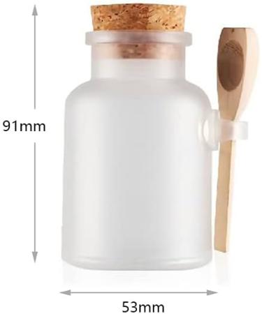 Tianzd 5pcs 100ml Matte Transparent Bathing Salt Containers - Eco-Friendly Cremation Boxes & Cosmetic Ointment Jars with Cork and Wooden Shovel | Ideal for International Shipping - Buy Online on GoSupps.com