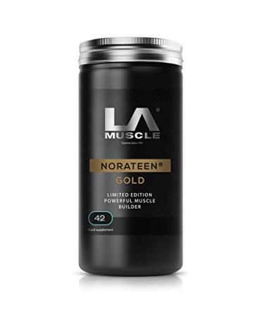 LA Muscle Norateen Gold (42 Tablets- 1 Pack) 100% Natural Extreme Muscle Gain Formula Weight Gain Pills Based Supplement Refined Over 20 Years Ultimate Mass Gain with Zero Oestrogen Build Up 42 Count (Pack of 1)