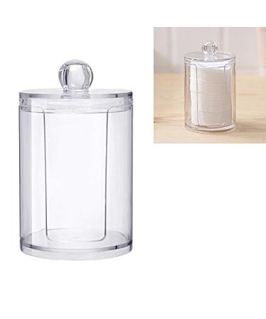 YSH Makeup Transparent Round Plastic Cosmetic Box Cotton Pads Storage Box Cosmetic Beauty Tool Kit