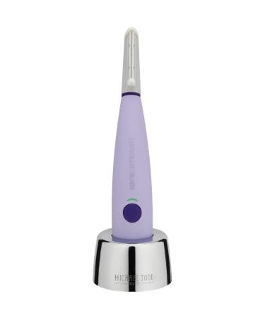 Michael Todd Beauty - Sonicsmooth - Dermaplaning Tool - 2 in 1 Womens Facial Exfoliation & Peach Fuzz Hair Removal System with 7 Weeks of Safety Edges Lavender