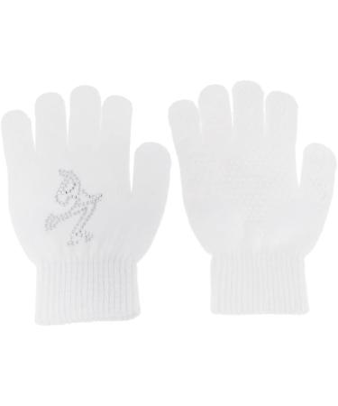 Leeadwaey Ice Skating Gloves for Girls & Women - Magic Stretch Black Flower & Snowflake Styles - Kids to Adult Sizes - Buy Online on GoSupps.com