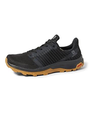 SALOMON Outbound Prism Gore-TEX Hiking Boots for Men Track and Field Shoe Black/Black/Gum1a 10.5