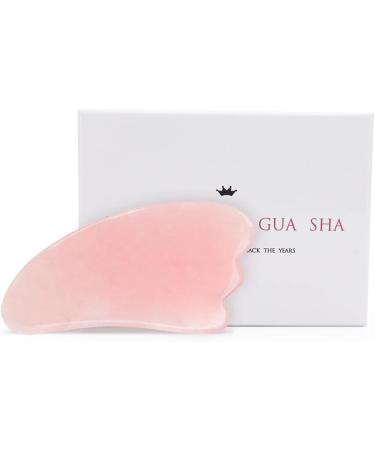 Gua Sha Facial Tool Natural Rose Quartz Jade Guasha Scraper Board Massager for Face Body Gouache Scraper Skin Lifting Wrinkle-Pink no box - Buy Online on GoSupps.com