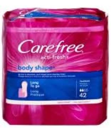 Carefree Body Shape Long To-Go Pantiliners Unscented - 42 ct | Absorbent & Discreet - Buy Online on GoSupps.com