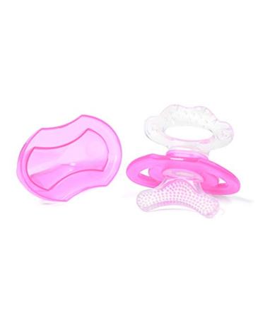 Silicone baby pliers pink babyono