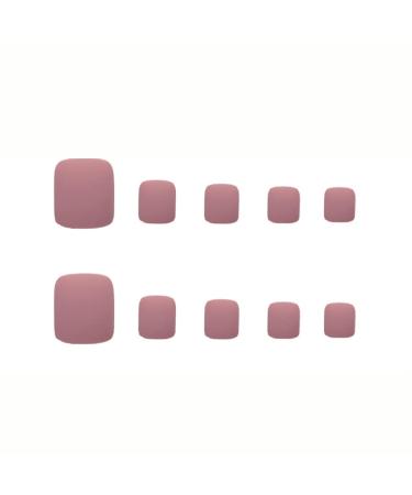 Handcess Square Matt Artificial Toenails - Short Skin Color & Pink Full Cover Nail Tips (24 Pieces) | Ideal for Women & Girls - International Shipping Available - Buy Online on GoSupps.com
