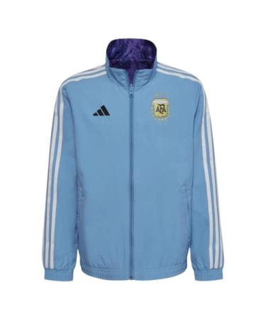 adidas Youths Argentina Anthem Jacket Light Blue Small