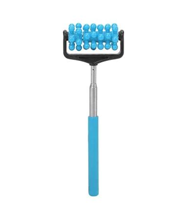 Telescopic massage device Back muscle roll adjustable backkip-arm scratch roller Practical muscle relaxation massage tool massage rolls and penseyes (sky blue)