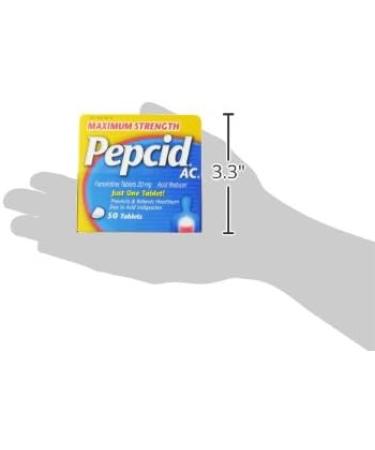 Pepcid AC Maximum Strength Acid Reducer 100-Count Tablets - Fast Relief - Buy Online on GoSupps.com