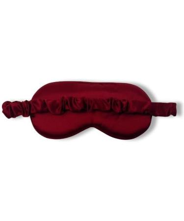 Adjustable Burgundy Satin Sleep Mask | Premium Comfort for Travel & Sleep | International Shipping Available - Buy Online on GoSupps.com