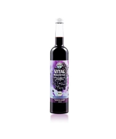 VITA ORGANICA Vita Organica Vital Concentrate 500 ml - Organic Wellness Drink with Cold Pressed Super Fruits - Grapes Blackcurrant Chokeberry Beetroot and Turmeric - Vegan Gluten Free No Added Sugar