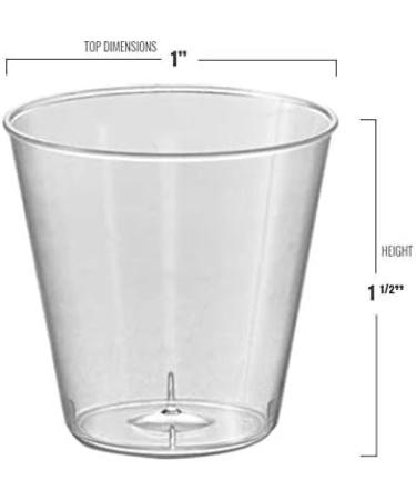 Kaya 1 oz. Clear Plastic Shot Glasses - Pack of 50 | Round Design - Buy Online on GoSupps.com