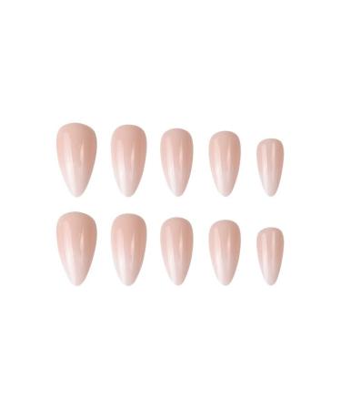 SINHOT Long Almond Nude Press on Acrylic Gradient False Nails - 24pcs | Stiletto Full Cover Glossy Design (FN0010001) - Buy Online on GoSupps.com