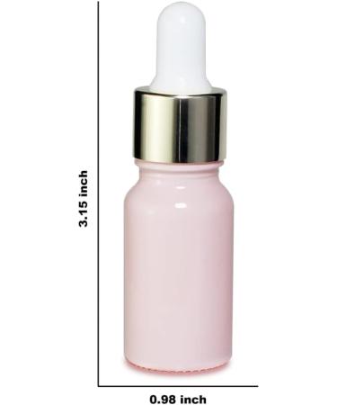 Seafulee 10ml Pink Coated Glass Eye Dropper Bottles - 12 Pack for Essential Oils & Aromatherapy - Buy Online on GoSupps.com