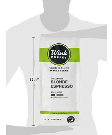 Wink Coffee Blonde Espresso Whole Bean Coffee 2.2lb Bag - 100% Arabica Colombian Single Origin, Smooth & Complex, Sustainably Sourced - Buy Online on GoSupps.com
