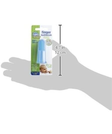 Baby Finger Toothbrush & Gum Massager - Teether Brush for Babies 3 Months+ | Silicone Oral Care Essentials - Pack of 2, Blue - Buy Online on GoSupps.com