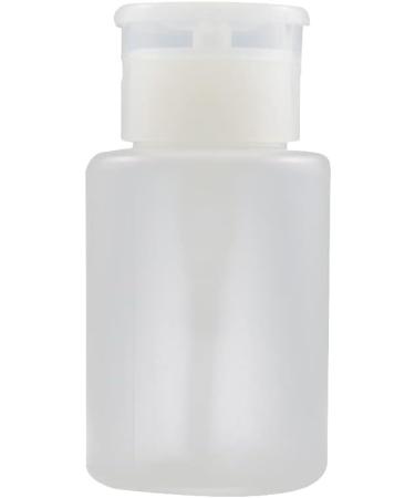 FIOERDTUIE Push Down Empty Pump Dispenser Plastic Convenient Reusable Washable Alcohol Clear Bottle with Rotating Cover Remover White - Buy Online on GoSupps.com
