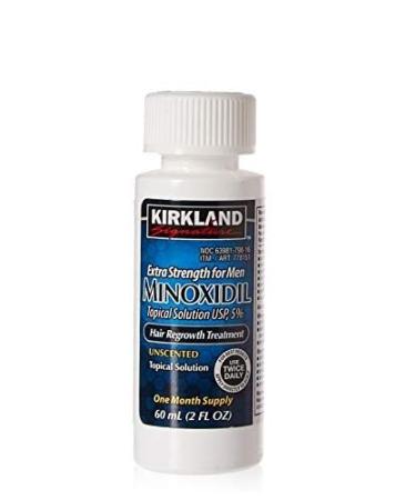Kirkland Signature Minoxidil for Men 5% Extra Strength Hair Regrowth for Men 1 Month Supply