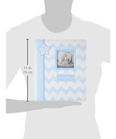 Lil Peach Chevron Blue Baby Memory Journal Book | Baby Keepsake Album - Buy Online on GoSupps.com