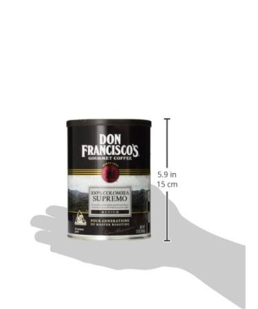 Don Francisco's Colombia Supremo Medium Roast Ground Coffee 12 oz Can - 100% Colombia Supremo - 12 Ounce - Buy Online on GoSupps.com