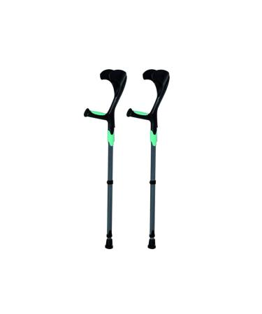 Crutch with Adjustable Underarm Fracture and Non-Slip Double Crutch for Adults with Elbow Crutches and Arm Cane for The Disabled (Color : Green) Smooth Sailing