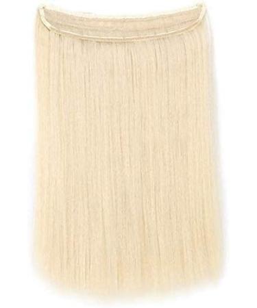 16 Inch Invisible Wire In Hair Extensions Synthetic Straight One Piece Secret Wire String Hairpiece - Bleach Blonde(Weight:90g) - Buy Online on GoSupps.com