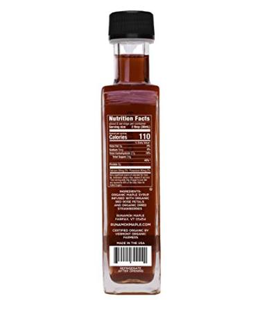 Runamok Maple Strawberry Rose Infused Maple Syrup - Gluten Free Vermont Sweetener for Pancakes & Cocktails (8.45 Fl Oz) - Buy Online on GoSupps.com