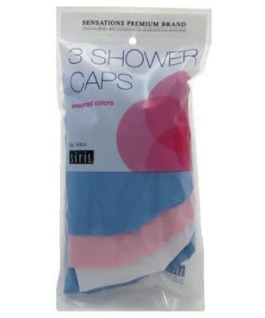 Siris 3 Shower Caps - Assorted Colors | Waterproof Bathing Accessories - Buy Online on GoSupps.com
