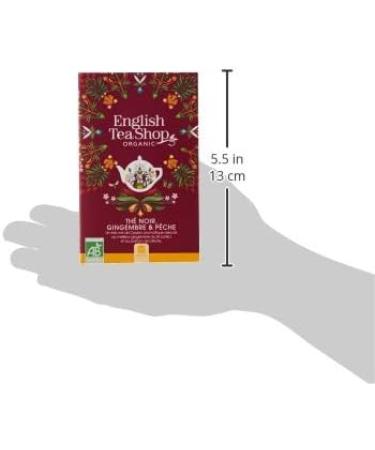  English Tea Shop English Tea Shop - Organic ginger and peach black tea - Organic Ceylon black tea with ginger and peach - Box of 20 black tea bags - Buy Online on GoSupps.com