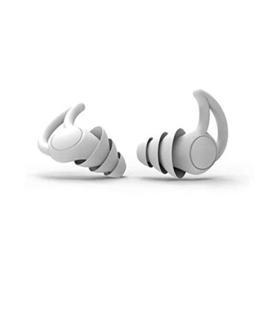 2PairAnti-Noise Earplugs Reusable & Ultra-Soft Noise Cancelling Sound Blocking Earplugs for Sleeping Snoring Working Traveling Shooting Grey