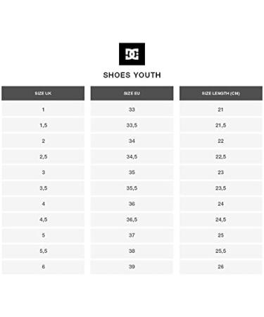 DC Shoes Boys Court Graffik Sneaker - 34 EU Black White | Stylish & Comfortable International Shipping - Buy Online on GoSupps.com