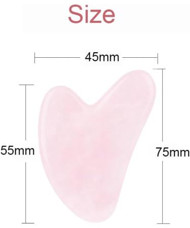 AMZFUK Gua Sha Face Treatment - Rose Quartz Heart Shape Massage Tool for Eye Swelling & Skin Tightening - Buy Online on GoSupps.com