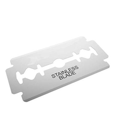 Buy 100 PACK Double Edge Stainless Steel Razor Blades - Men's Safety Razor Blades for a Precise Smooth Shave - Ideal for Barbershops - International Shipping Available - Buy Online on GoSupps.com
