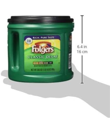 Folgers Classic Decaf Ground Coffee 865g Makes 240 cups American Import - Buy Online on GoSupps.com