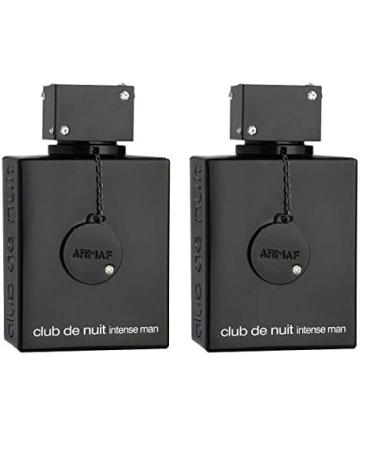 ARMAF Club De Nuit Intense Man Eau De Toilette 3.6 Ounce woody spicy (Pack of 2) BLACK 3.6 Fl Oz (Pack of 2)