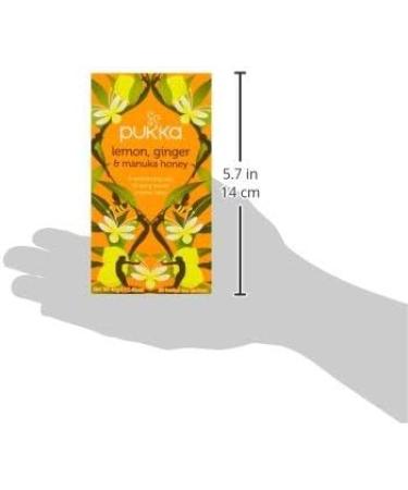 Pukka Lemon Ginger & Manuka Honey Herbal Tea 20 sachets - Buy Online on GoSupps.com
