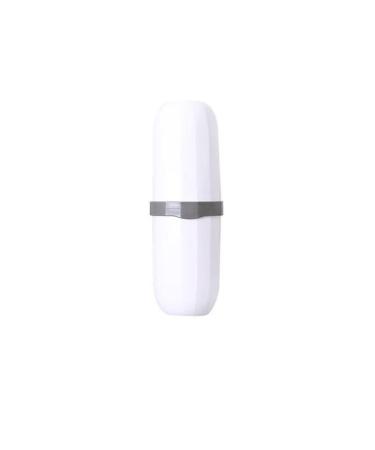 Digjobk toothbrush mug simple travel toothbrush box portable toothbrush cup tooth cup set toothpaste storage (color: white) 210mm*40mm white