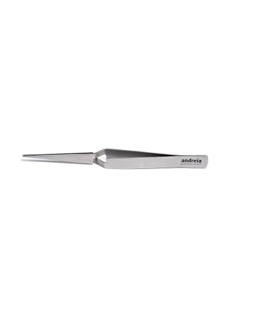 Andreia Professional Cross Tweezer 4.5 Inch Stainless Steel Pincher to Create A C-Curve on Gel/Acrylic Nails - Straight-Tipped Cross Locking Tweezers for Nail Art Nails 4.5 Cross Tweezer