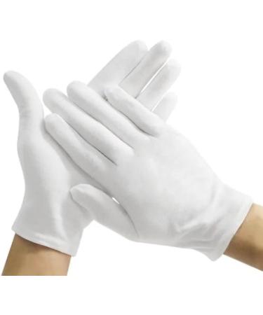 3 Pairs White Cotton Gloves 100% Cotton Gloves