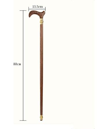 Canes Cane Elderly Crutches Solid Wood Walking Stick Walker T Handle Inlaid Copper Ring Length 88 cm According to Height Truncated by Yourself Selfless dedication - Buy Online on GoSupps.com