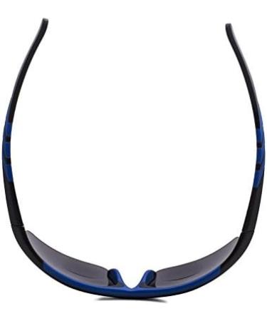 Eyekepper TR90 Unbreakable Bifocal Half Rimless Sunglasses for Sports - Baseball Running Fishing Golf & More | Black-Blue Frame 1.5x - Buy Online on GoSupps.com