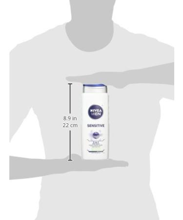 Nivea Men Sensitive 3-in-1 Body Wash 16.9 Oz - Pack of 8 | Citrus Scent | Gentle Cleansing Formula - Buy Online on GoSupps.com