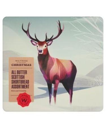 Waitrose All Butter Shortbread Tin 500g Scottish Assortment Rich & Crumbly in a Premier Life Store Box