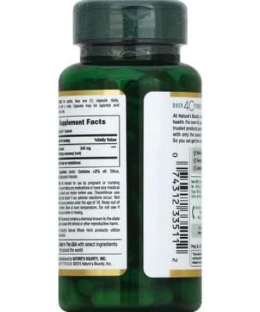 Natures Bounty Black Cohosh 540mg Capsules - 100 Count - Buy Online on GoSupps.com